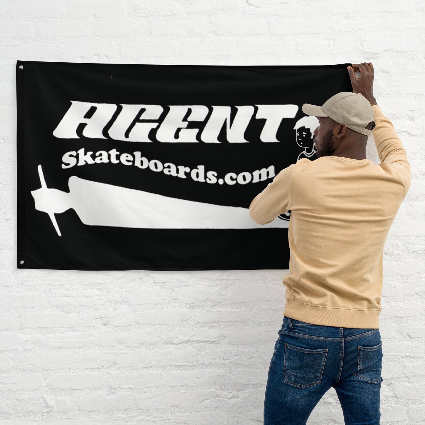 Agent Shadow Banner Flag Black