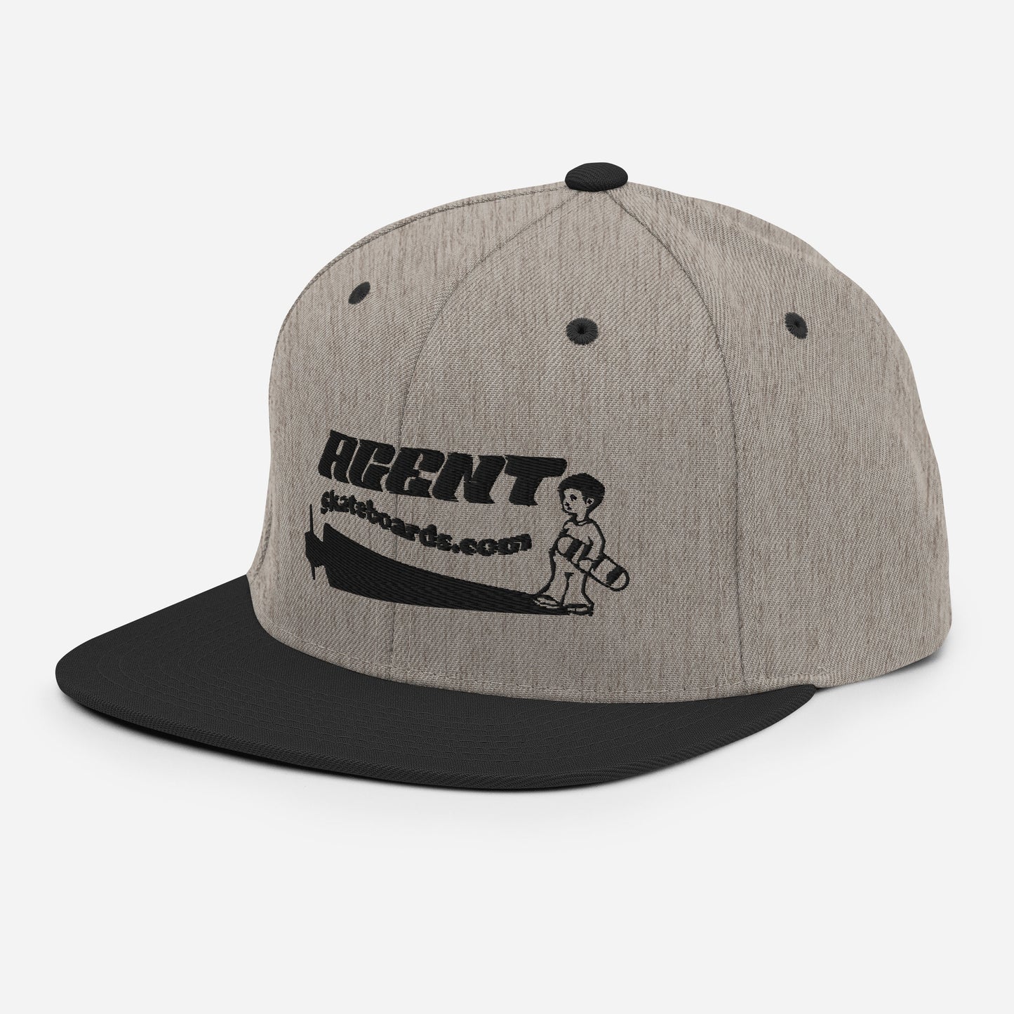 Agent Shadow Snapback Hat Black Thread