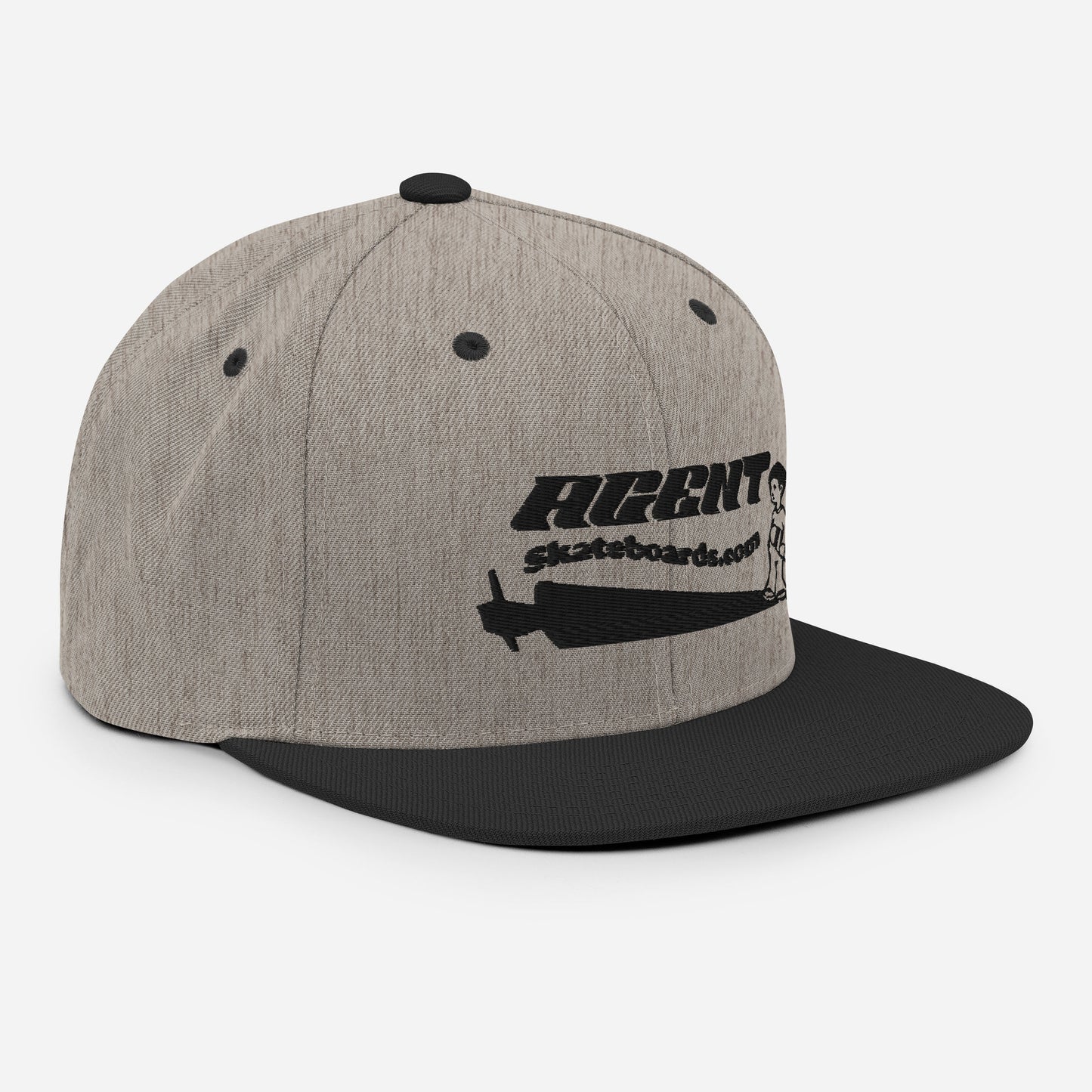 Agent Shadow Snapback Hat Black Thread