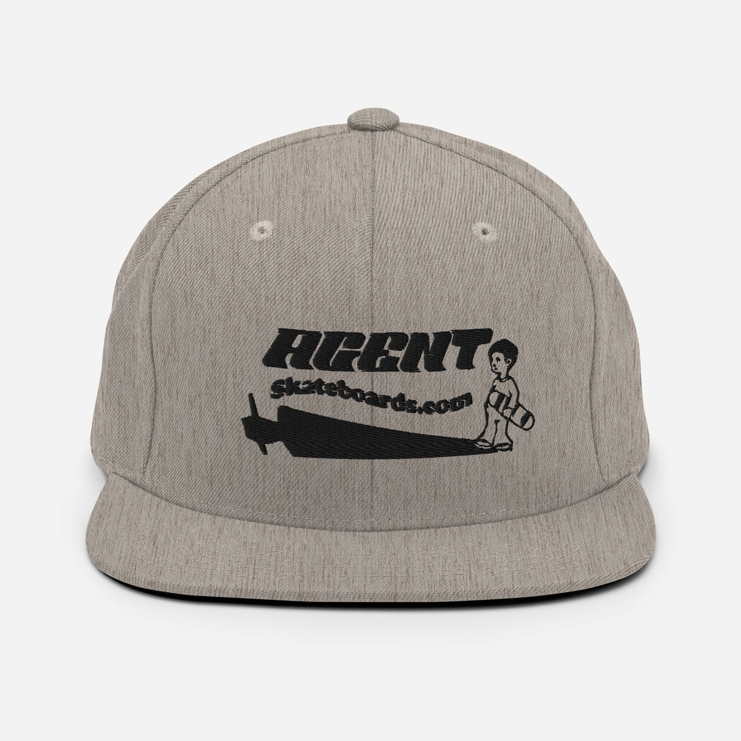 Agent Shadow Snapback Hat Black Thread