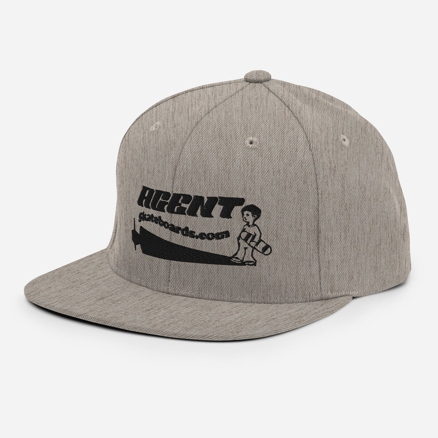 Agent Shadow Snapback Hat Black Thread