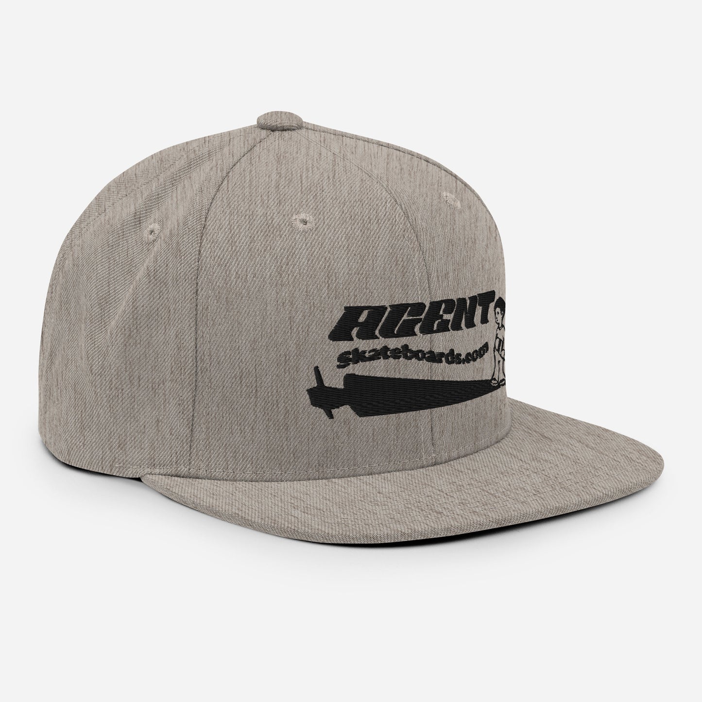 Agent Shadow Snapback Hat Black Thread