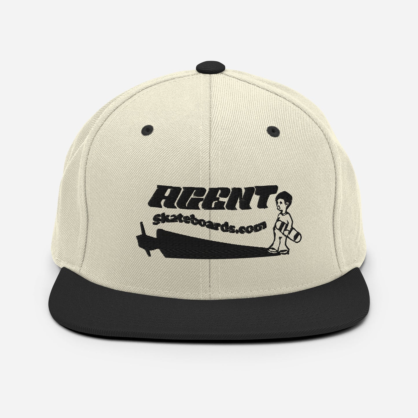 Agent Shadow Snapback Hat Black Thread