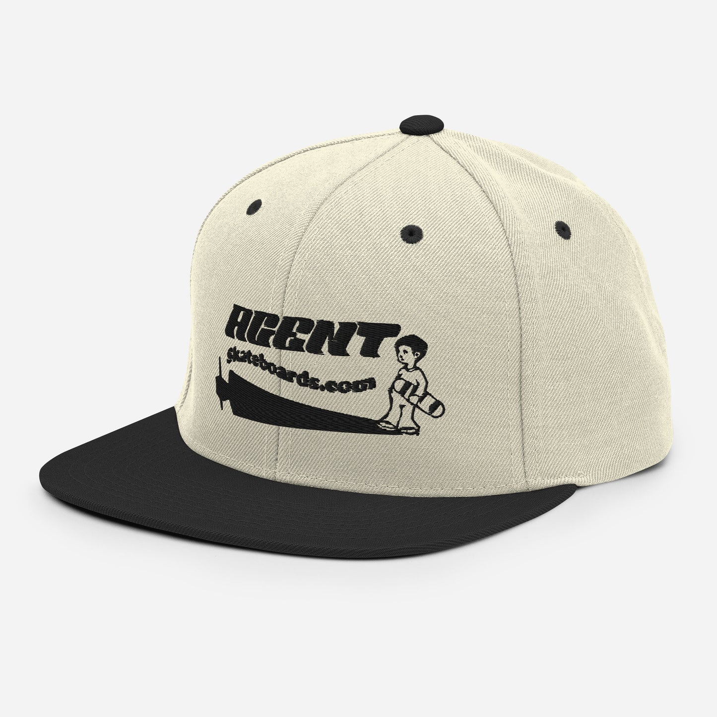 Agent Shadow Snapback Hat Black Thread