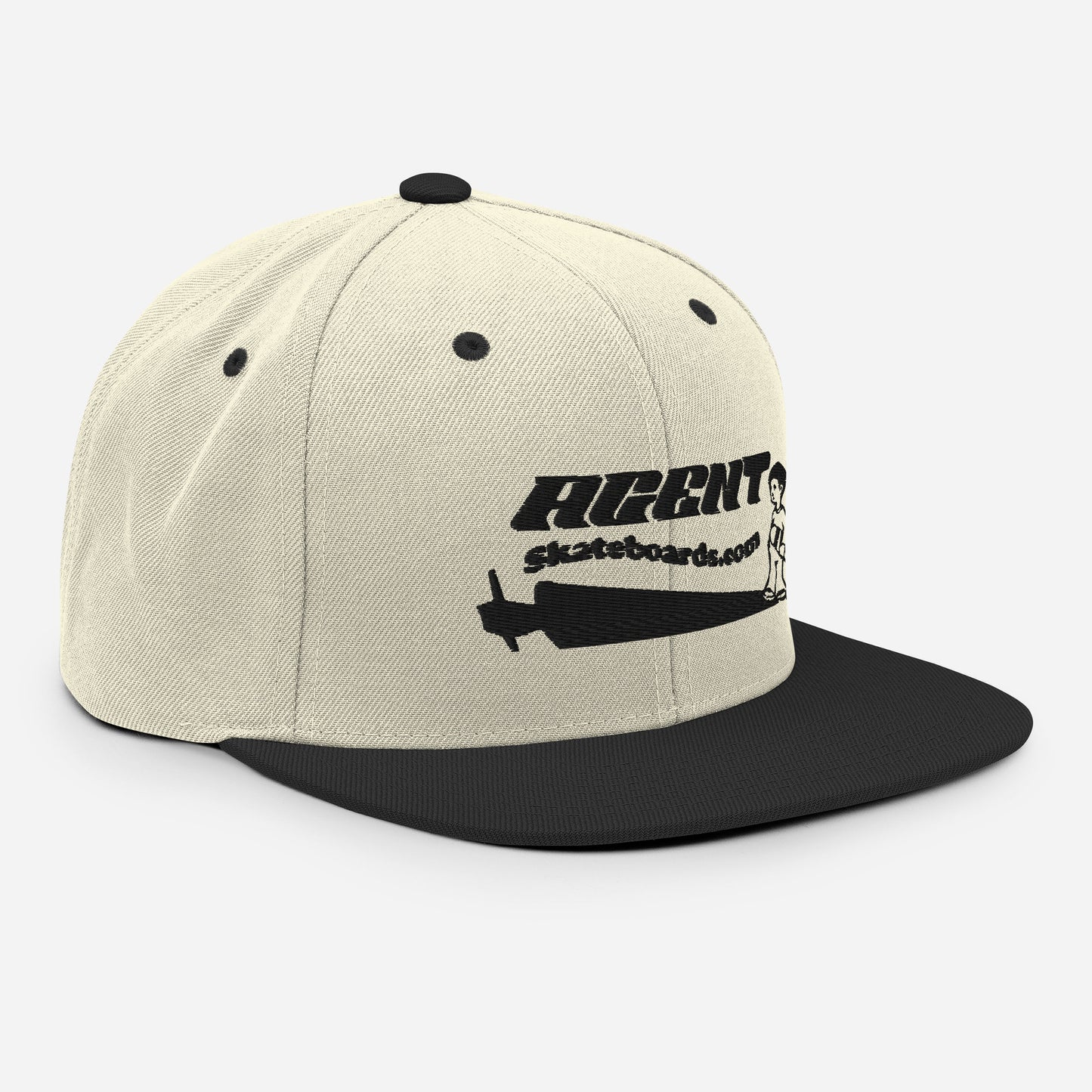 Agent Shadow Snapback Hat Black Thread