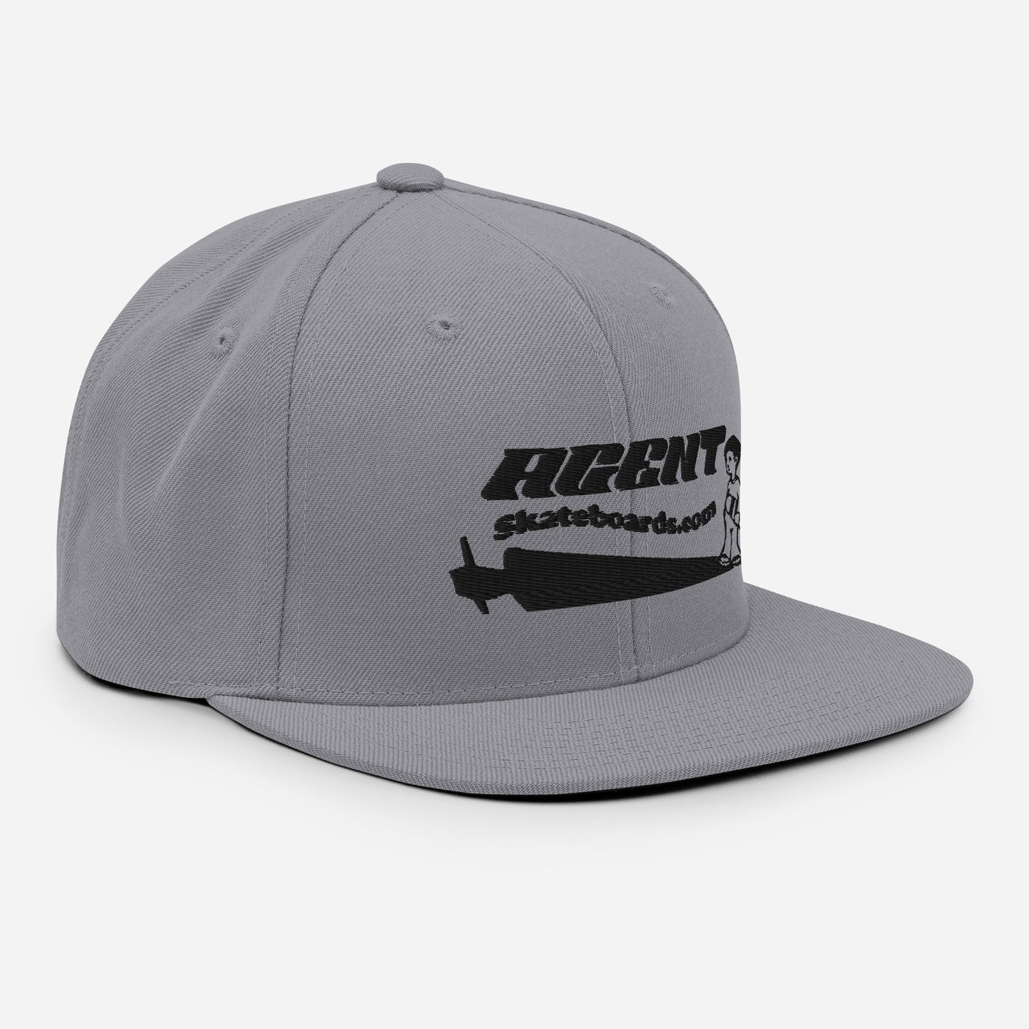 Agent Shadow Snapback Hat Black Thread