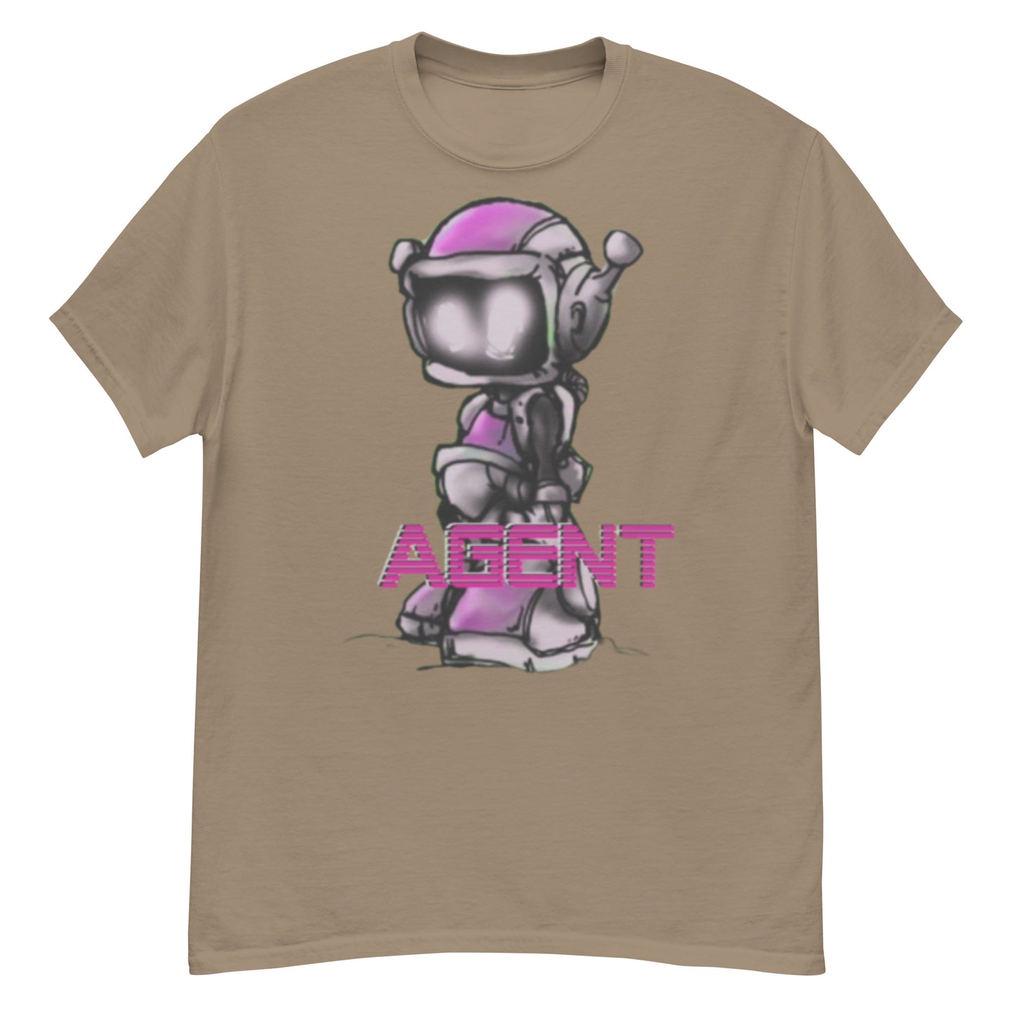 Agent Pink Robot T-Shirt -Basic Tee