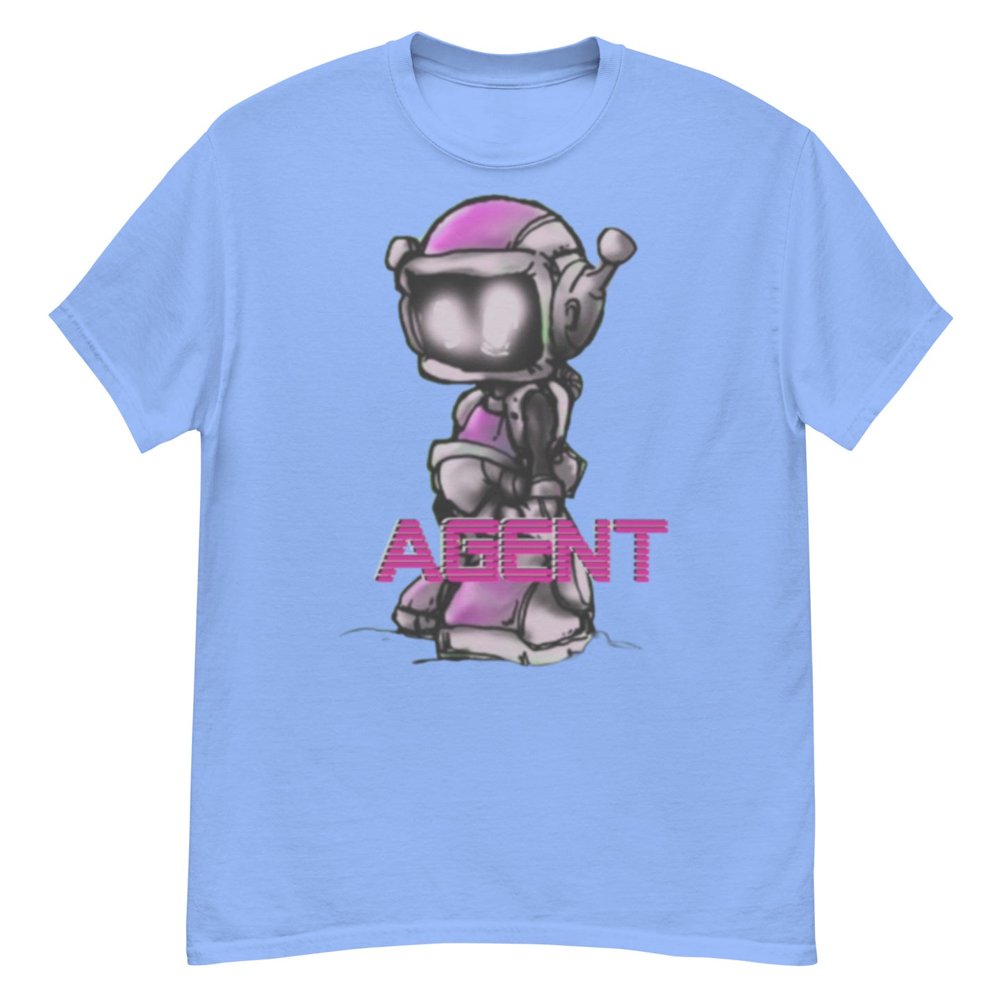 Agent Pink Robot T-Shirt -Basic Tee