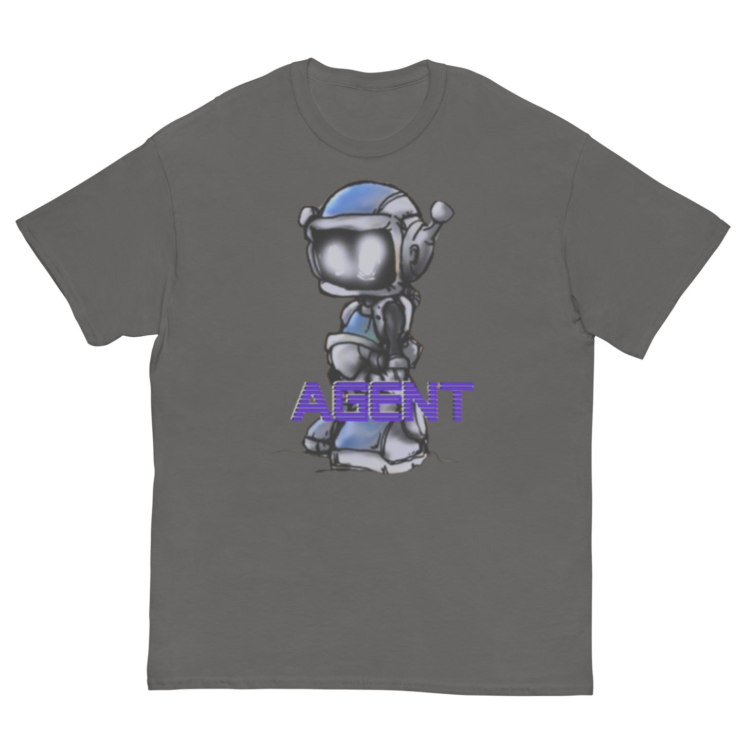 Agent Blue Robot T-Shirt -Basic Tee