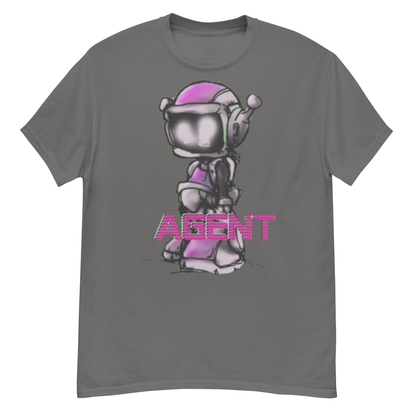 Agent Pink Robot T-Shirt -Basic Tee