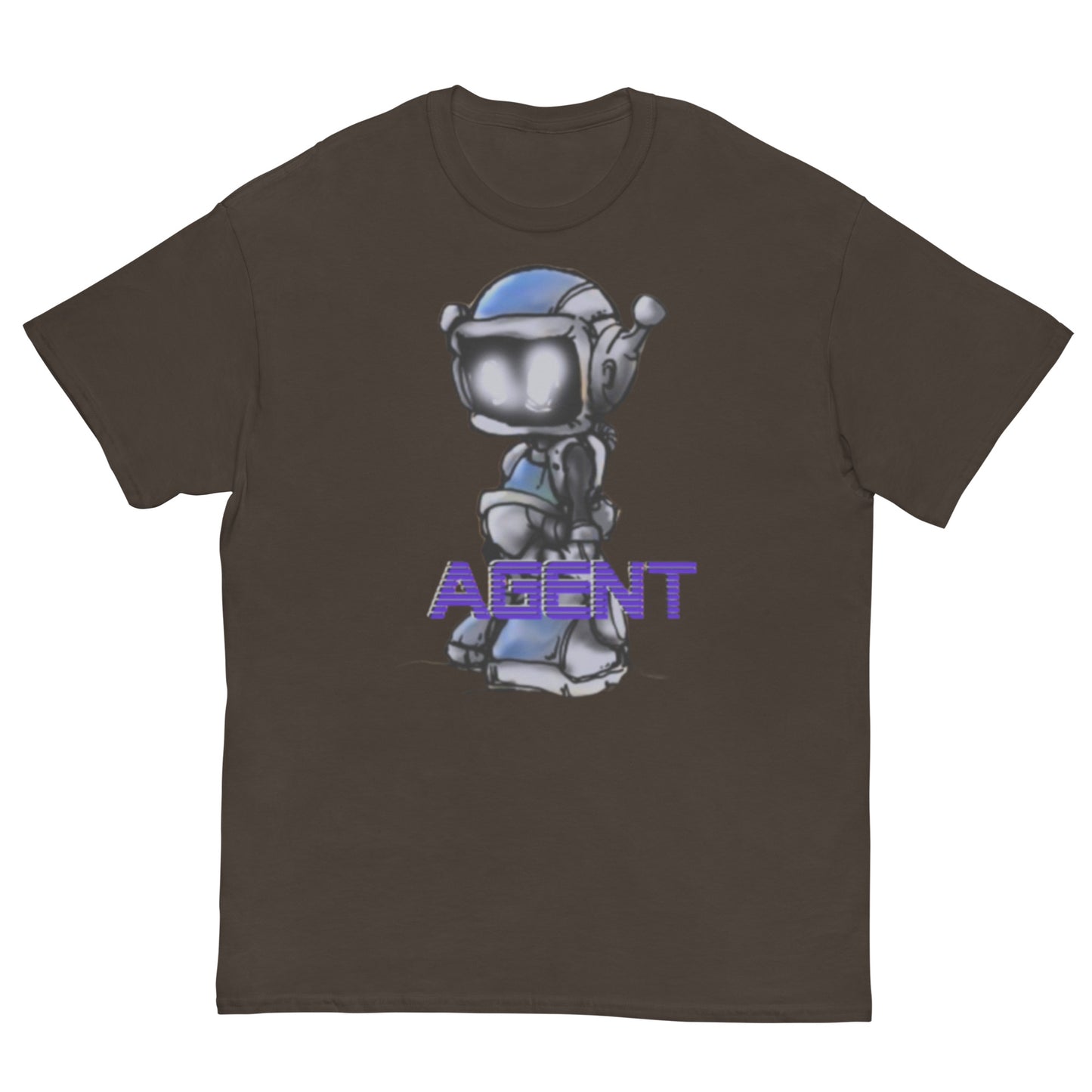 Agent Blue Robot T-Shirt -Basic Tee