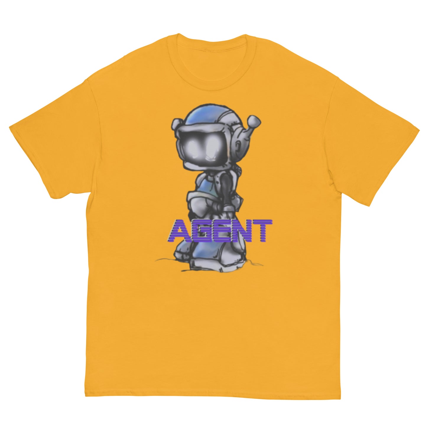 Agent Blue Robot T-Shirt -Basic Tee