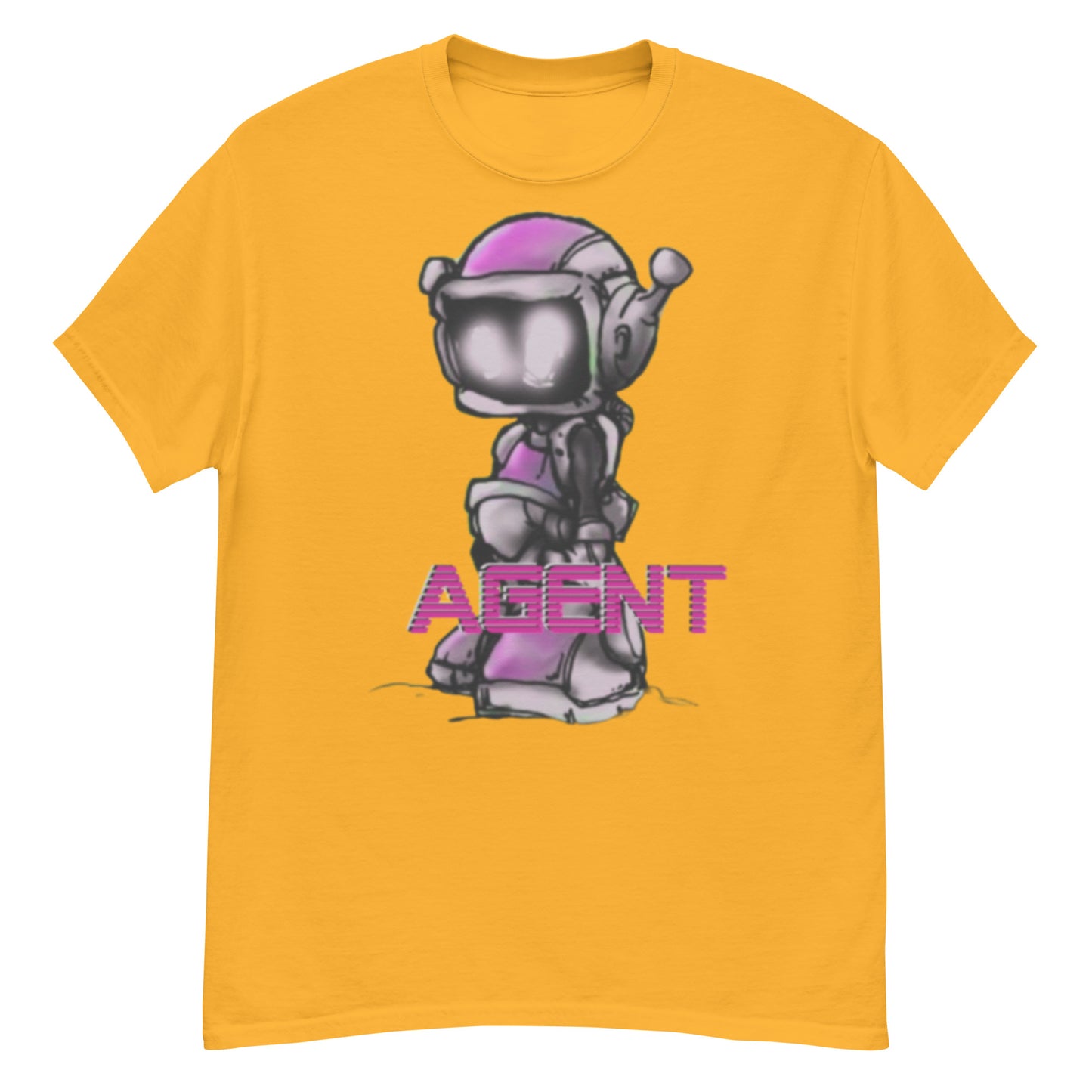 Agent Pink Robot T-Shirt -Basic Tee