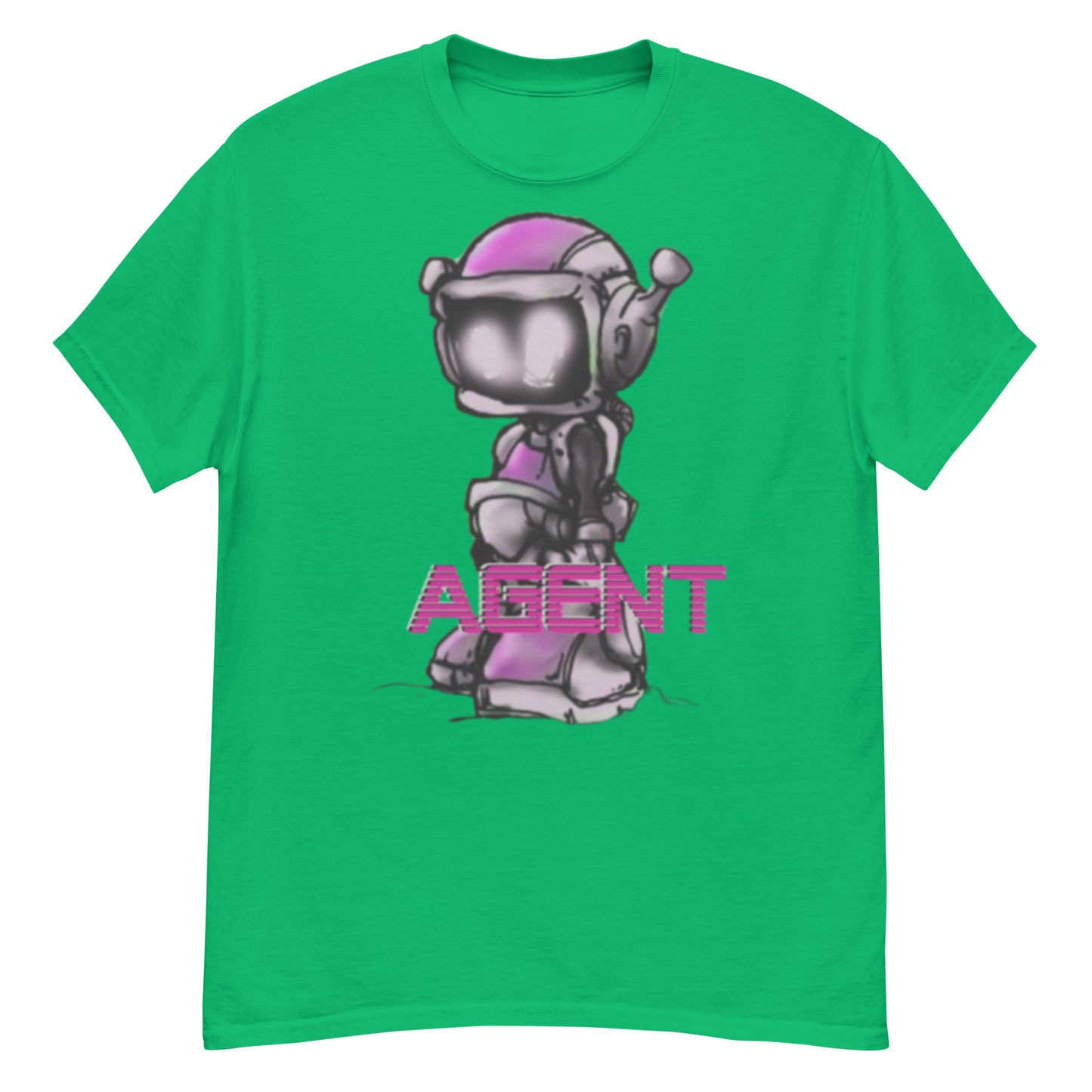 Agent Pink Robot T-Shirt -Basic Tee