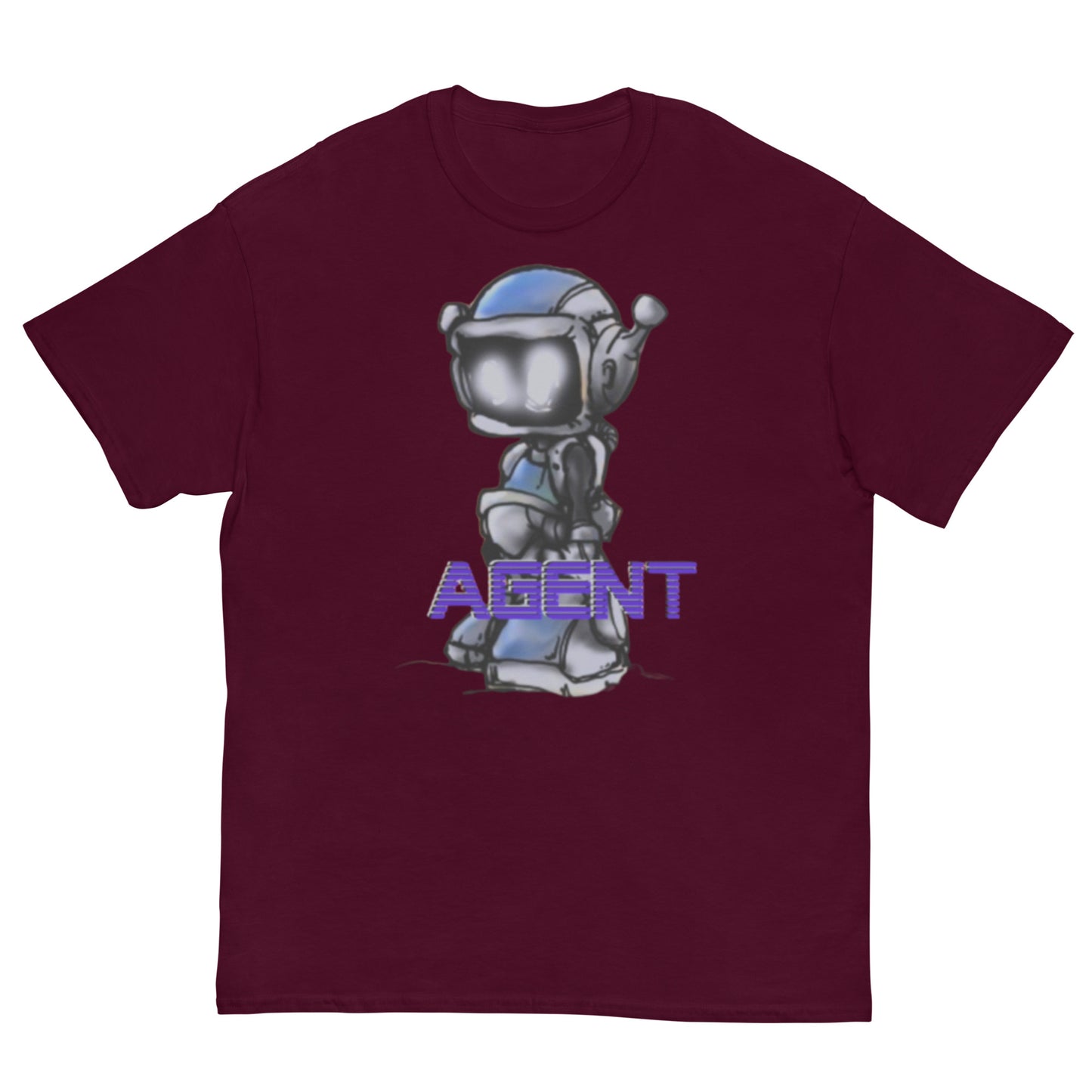 Agent Blue Robot T-Shirt -Basic Tee