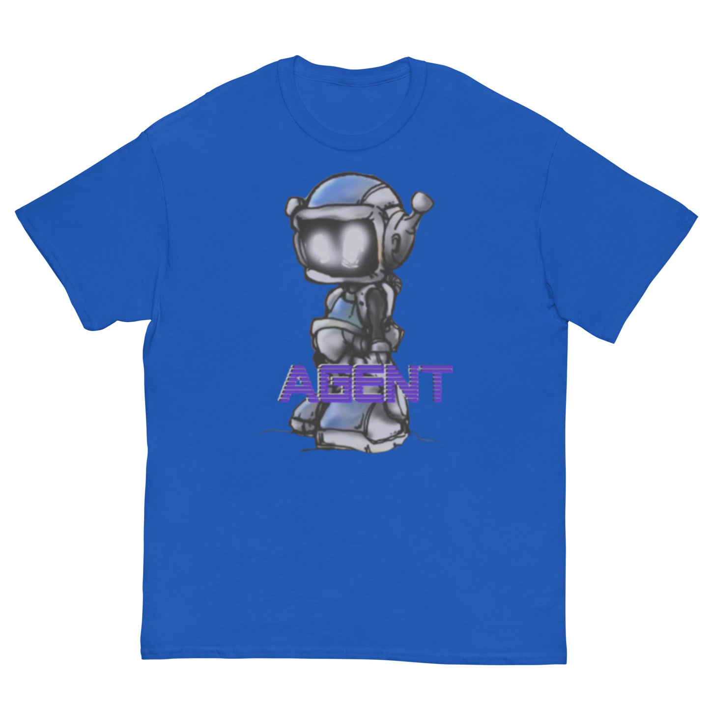 Agent Blue Robot T-Shirt -Basic Tee