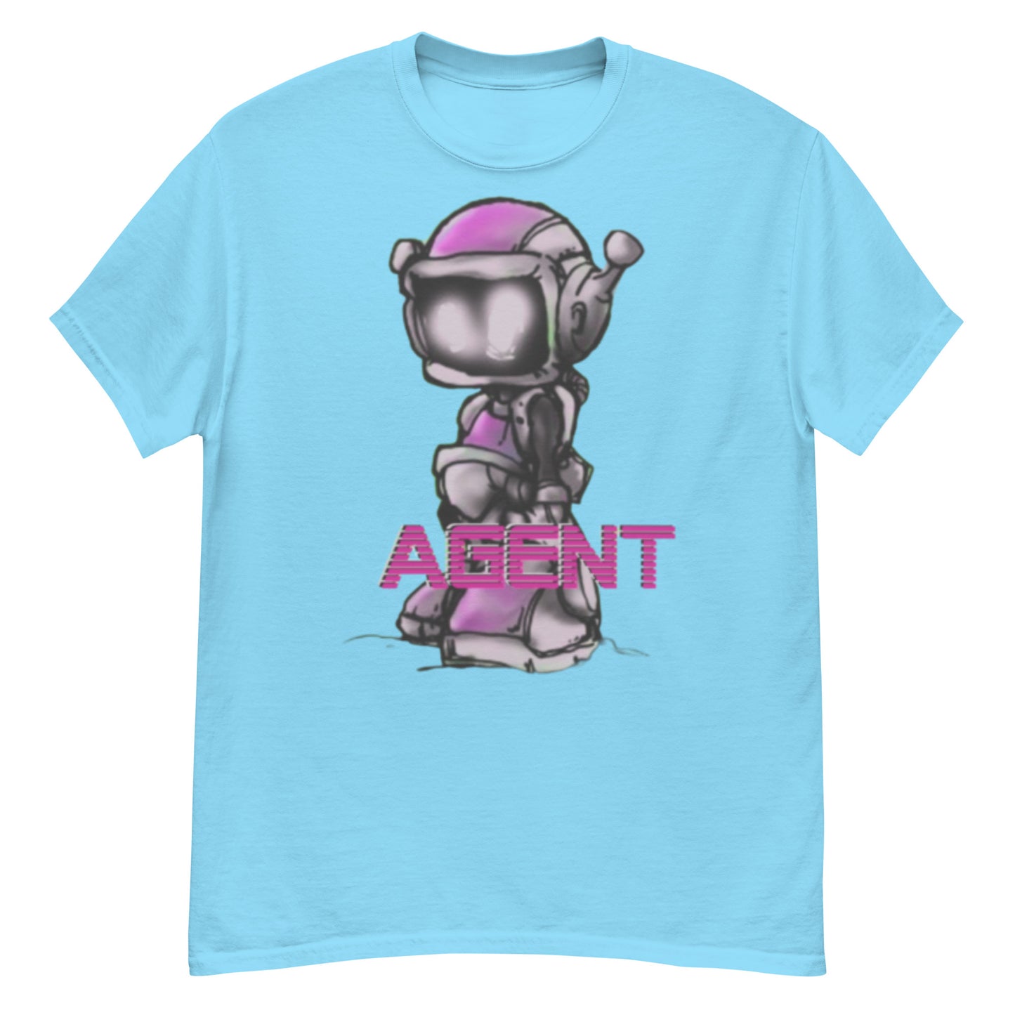 Agent Pink Robot T-Shirt -Basic Tee