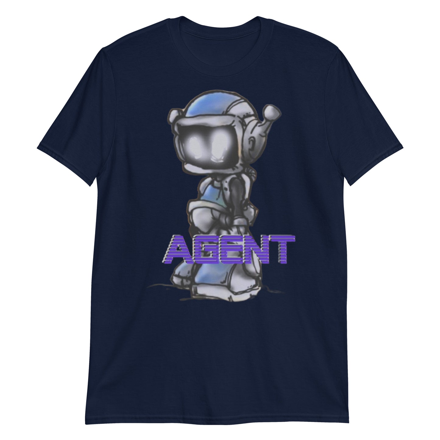Agent Blue Robot T-Shirt -Discount Tee