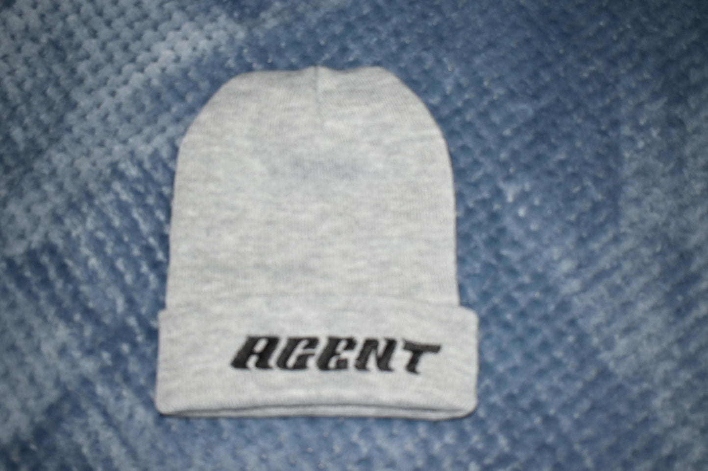 Agent Letter Embroidery Beanie Adult