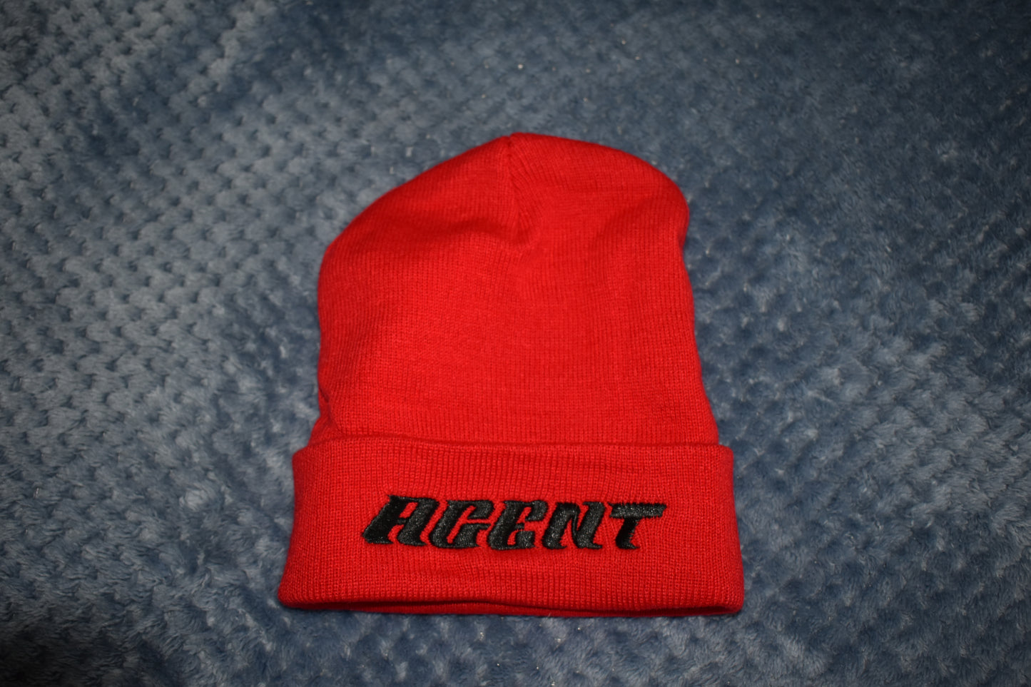 Agent Letter Embroidery Beanie Adult