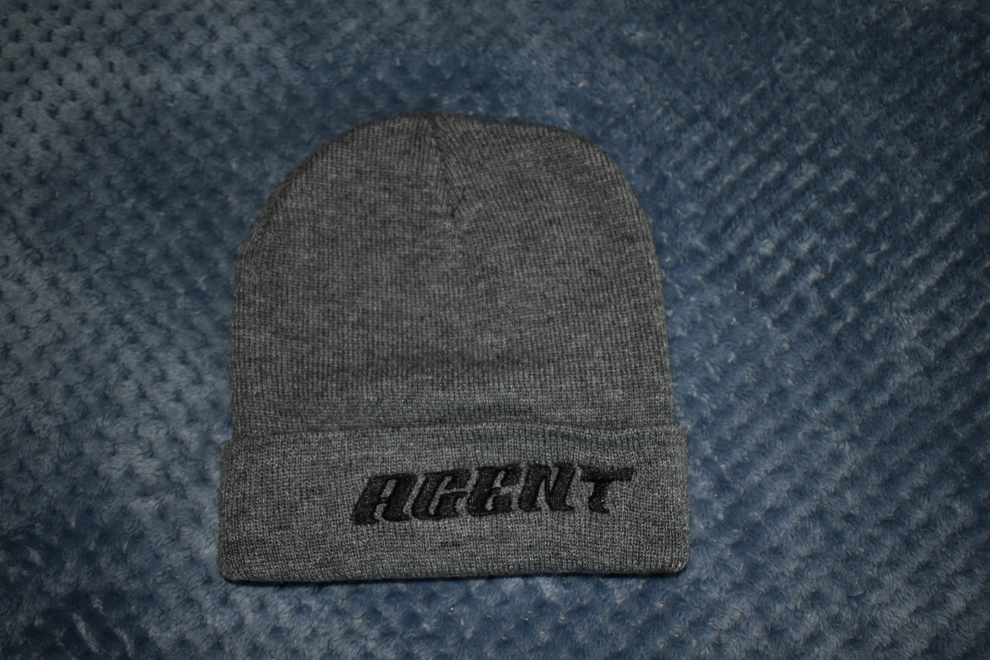 Agent Letter Embroidery Beanie Adult