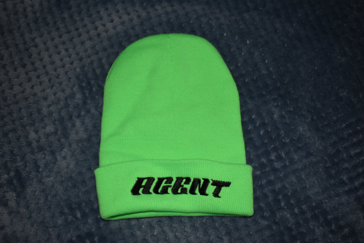 Agent Letter Embroidery Beanie Adult