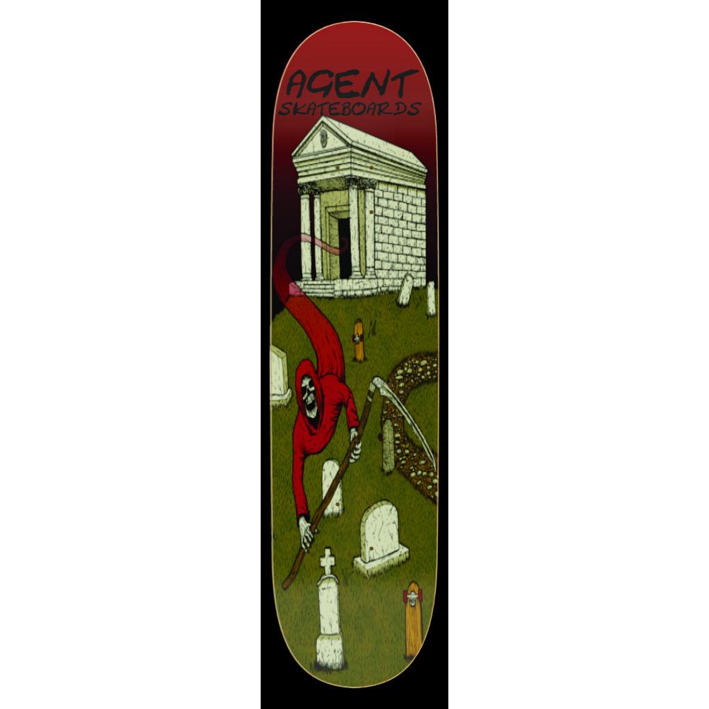 Agent Skateboards Grave Deck Red