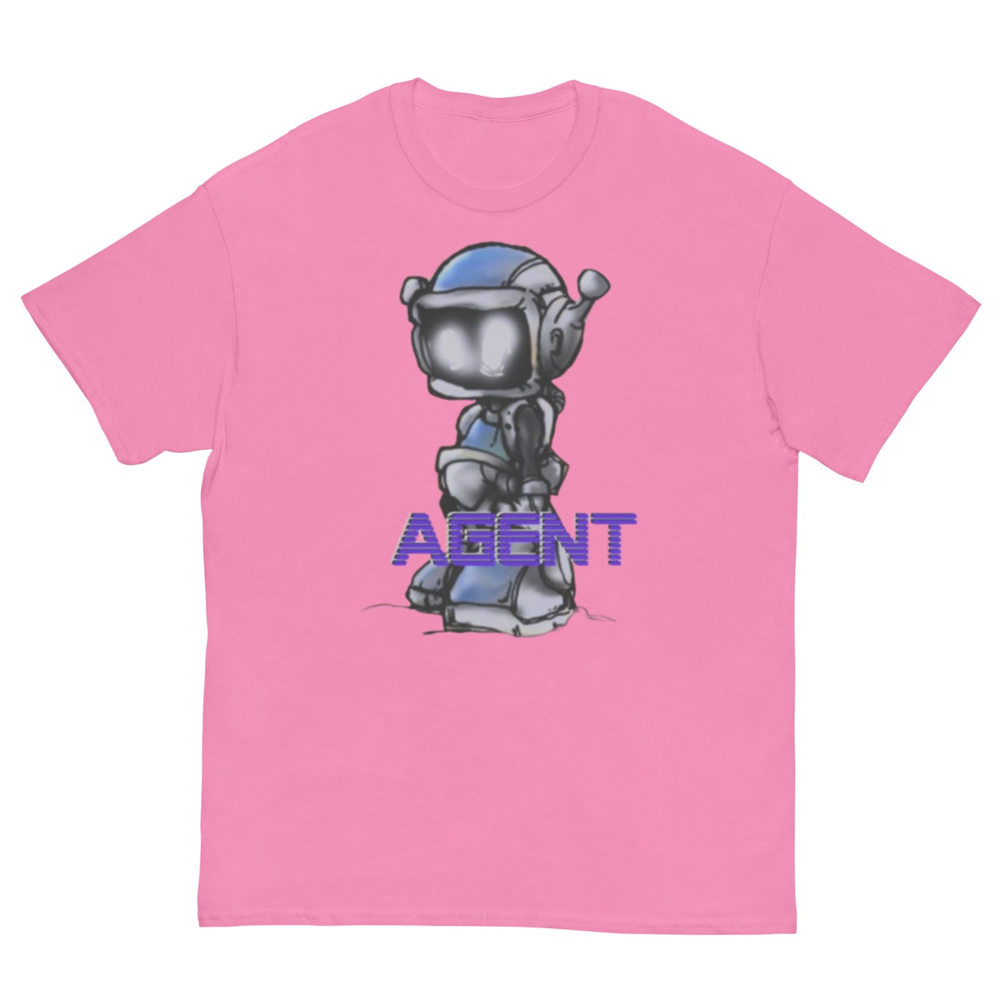 Agent Blue Robot T-Shirt -Basic Tee