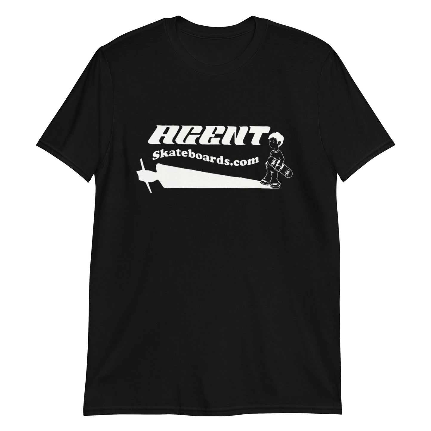 Agent Shadow T-shirt -Discount Tee White Ink