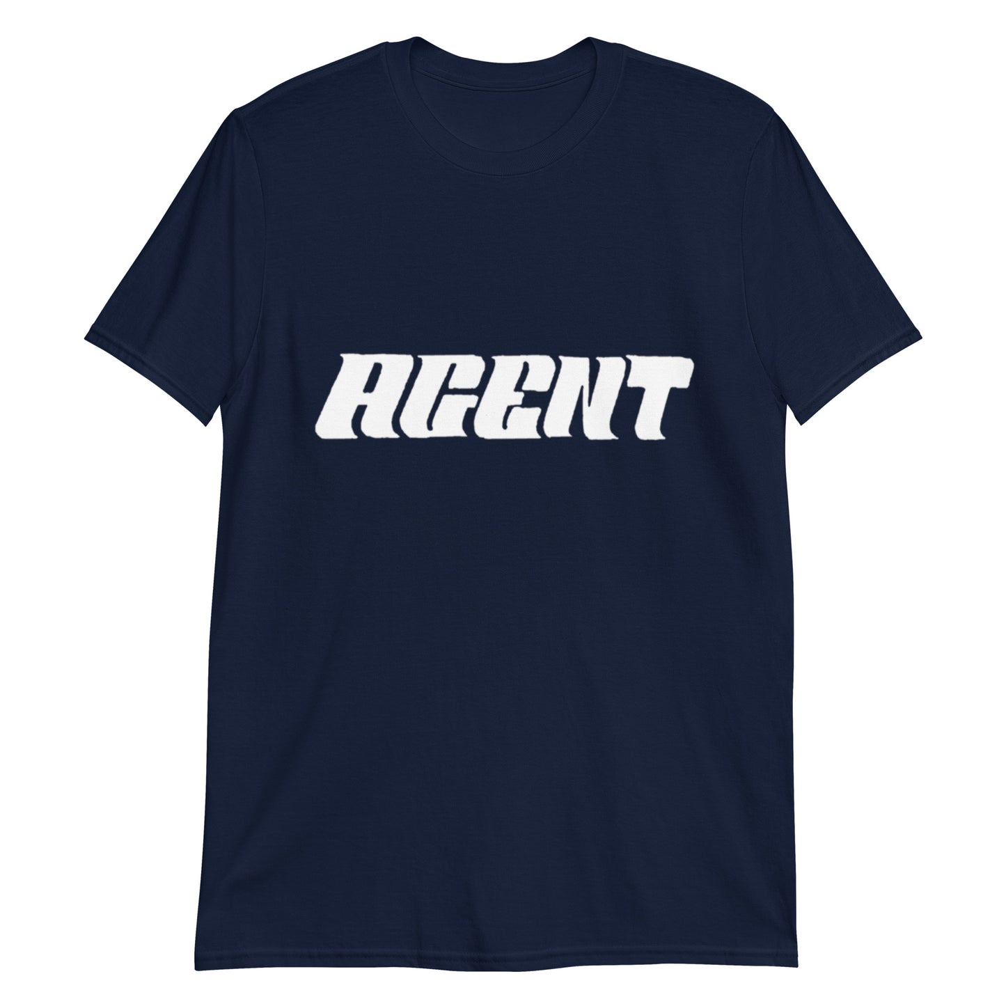 Agent White Letters T-Shirt -Discount Tee