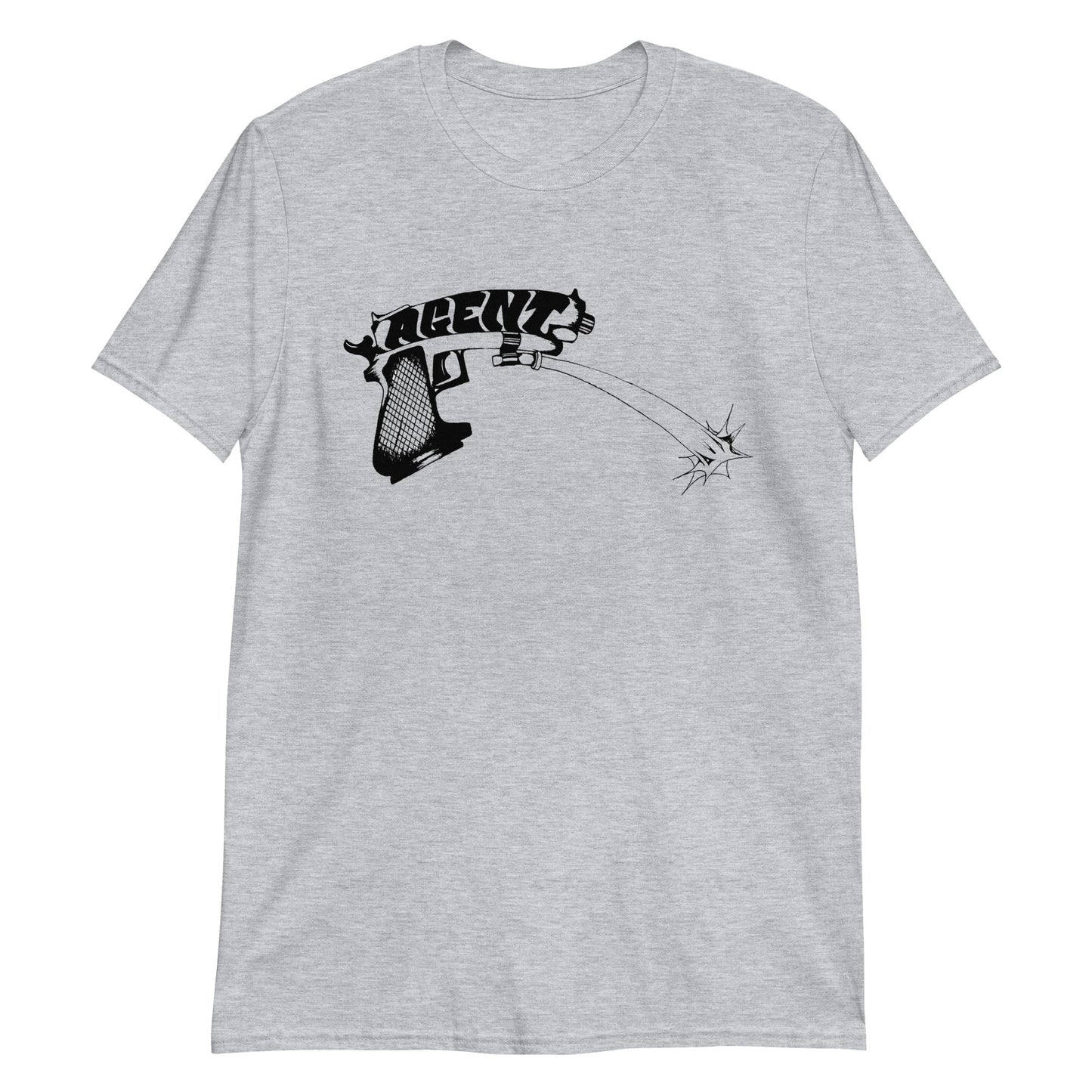 Agent Lazer Gun T-Shirt -Discount Tee Black Ink