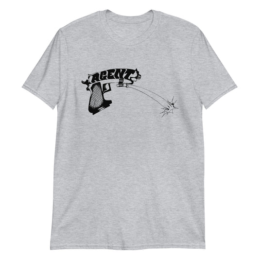 Agent Lazer Gun T-Shirt -Discount Tee Black Ink