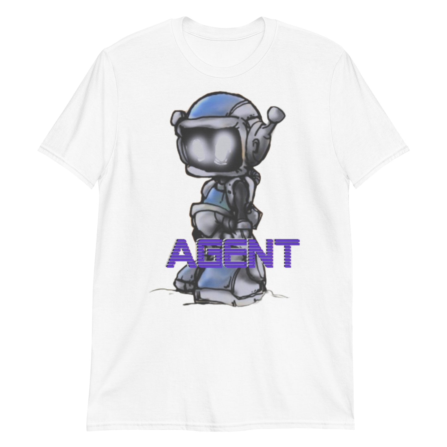 Agent Blue Robot T-Shirt -Discount Tee